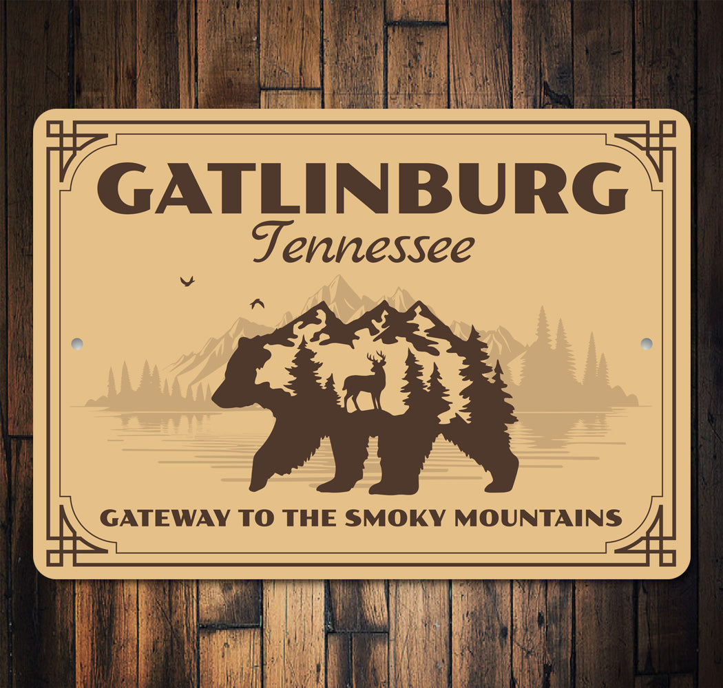 Gatlinburg Tennessee Gateway To Smoky Mountains Sign