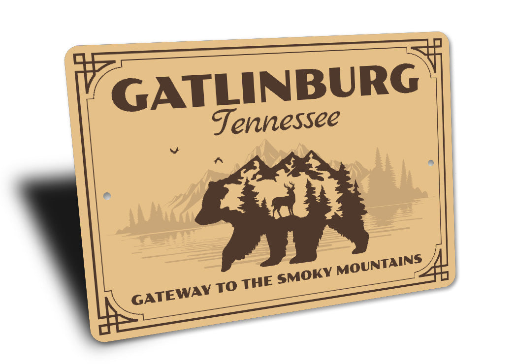 Gatlinburg Tennessee Gateway To Smoky Mountains Sign
