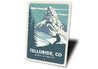 Telluride Colorado Elevation Ski Lift Sign