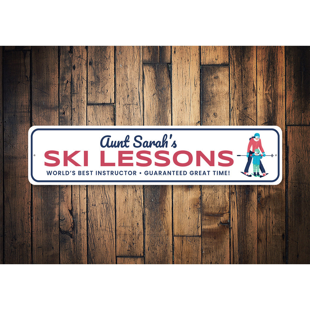 Ski Lessons Worlds Best Instructor Ski Sign