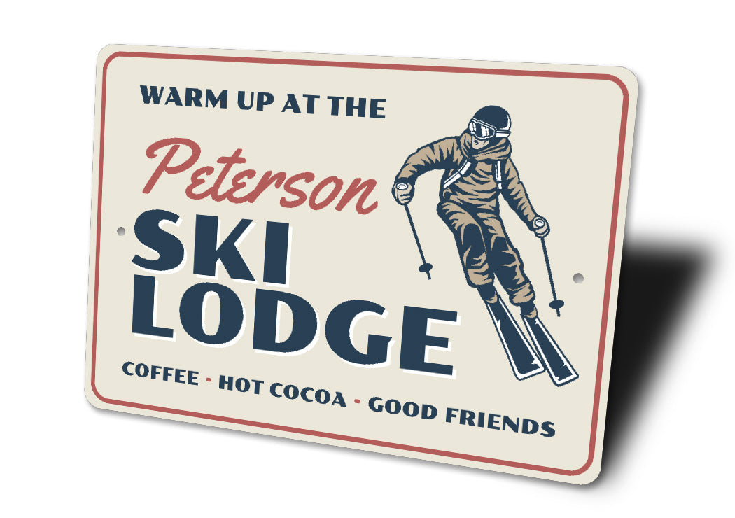 Warm Up At The Ski Lodge Coffee Hot Cocoa Signs