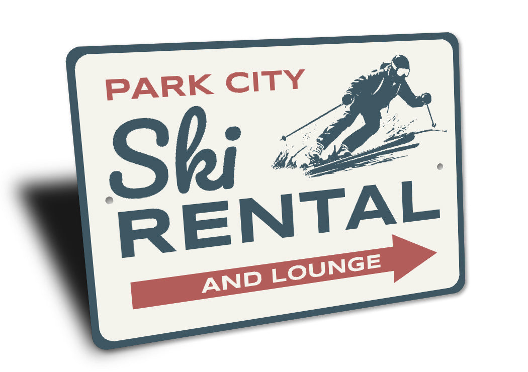 Park City Ski Rental And Lounge Sign