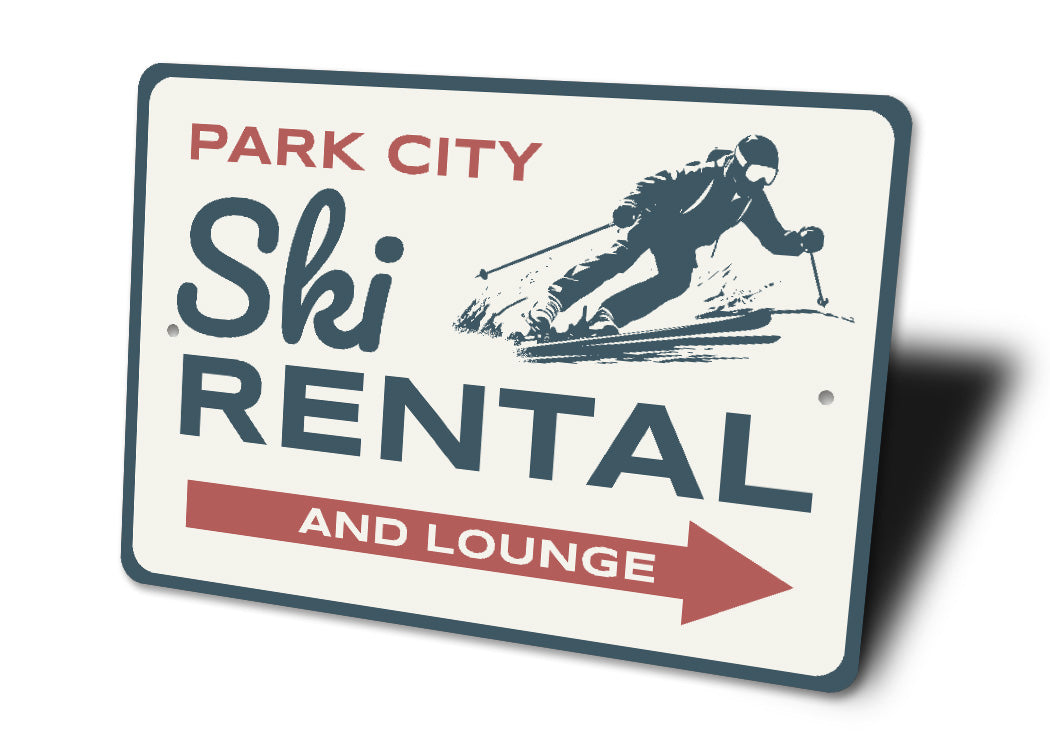 Park City Ski Rental And Lounge Sign