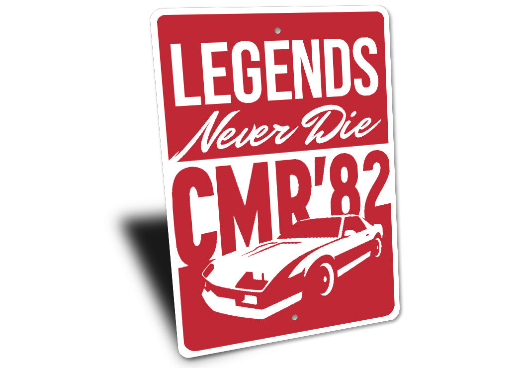 Legends Never Die Camaro 82 Chevy Decor Metal Sign