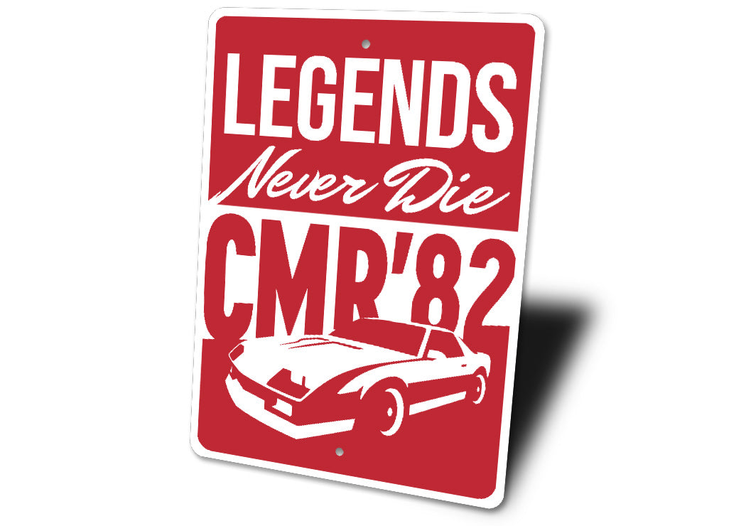 Legends Never Die Camaro 82 Chevy Decor Metal Sign
