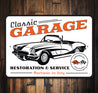 Classic Garage Restoration And Service Chevy Retro Garage Decor Metal Sign