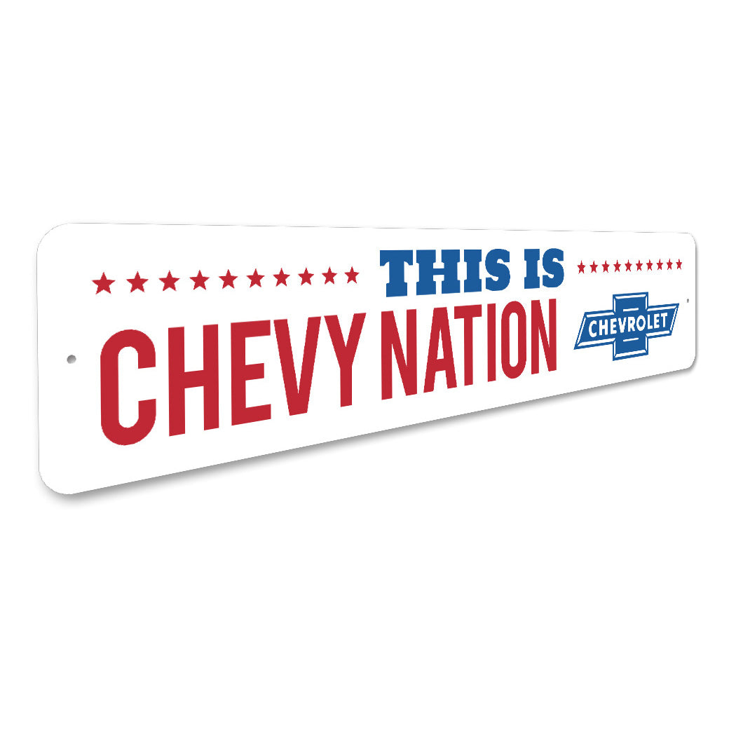 This Is Chevy Nation Chevrolet Decor Metal Sign