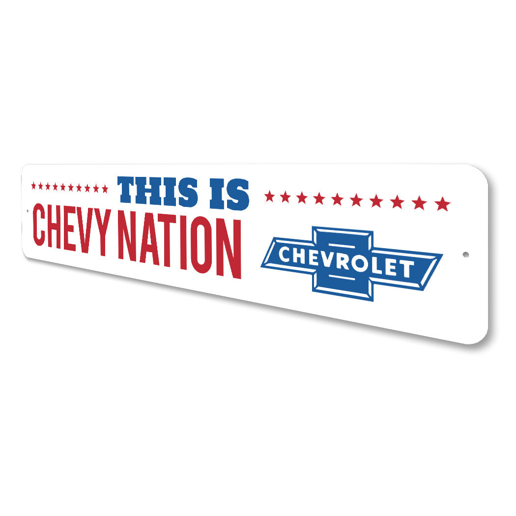 This Is Chevy Nation Chevrolet Decor Metal Sign