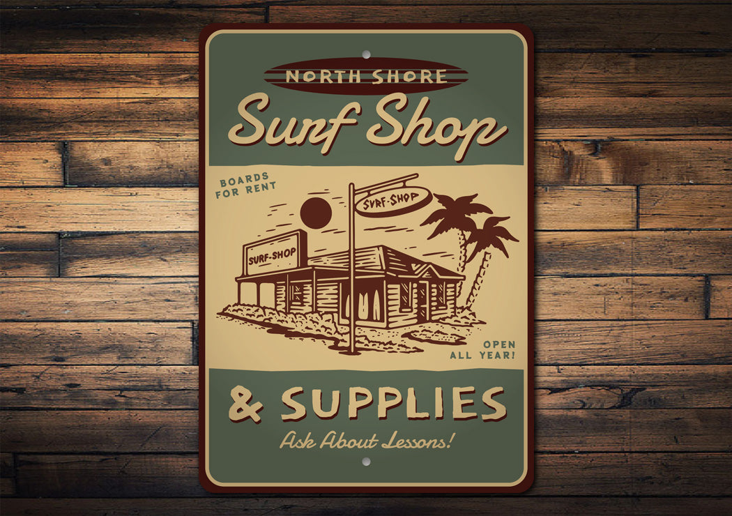 Surf Shop And Supplies Beach Surfing Signs