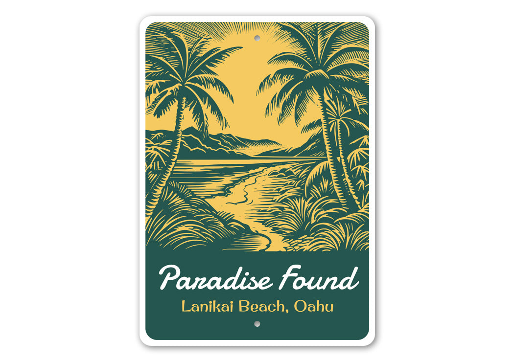 Paradise Found Palm Trees Beach Signs