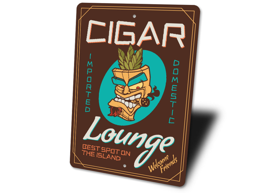 Cigar Lounge Best Spot In The Island Tiki Sign