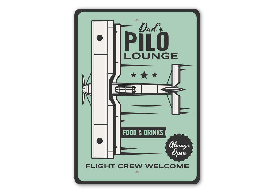 Personalized Pilo Lounge Flight Crew Welcome Sign
