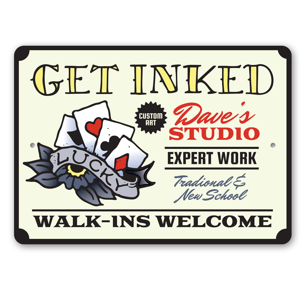 Get Inked Tattoo Sign