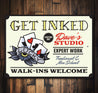 Get Inked Tattoo Sign