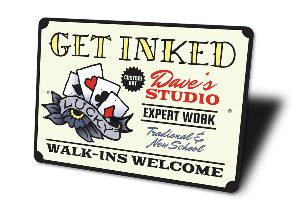 Get Inked Tattoo Sign