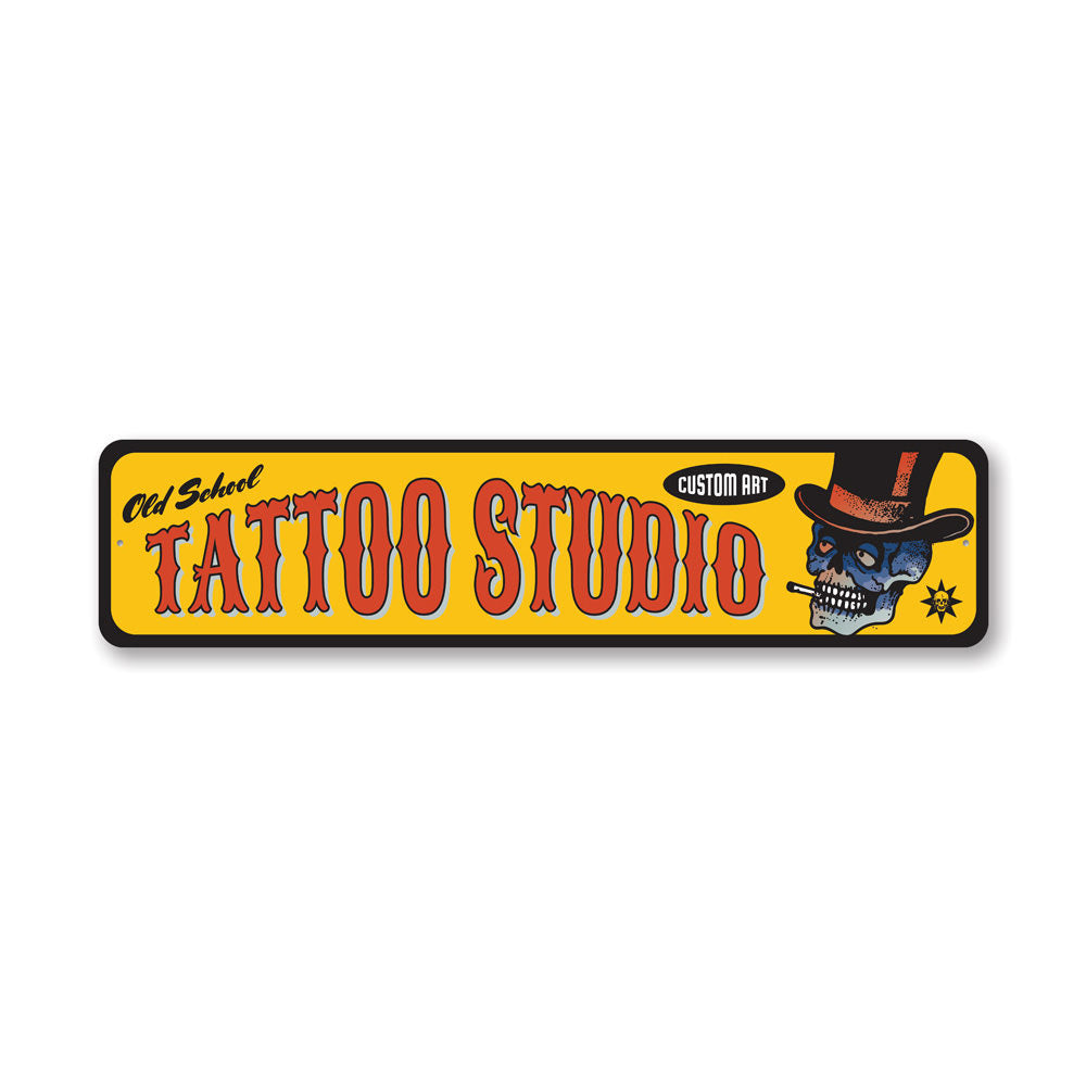Aluminum Tattoo Signs Old School Studio Sign Novelty Metal Signage for ...