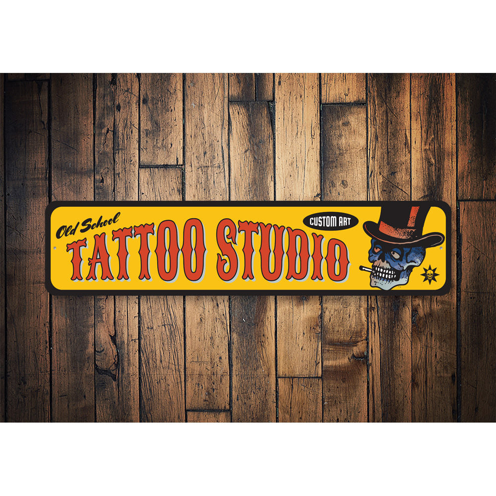 Tattoo studio poster template. Crossed tattoo machines with skull. For  poster, print, card, banner. Stock Vector | Adobe Stock