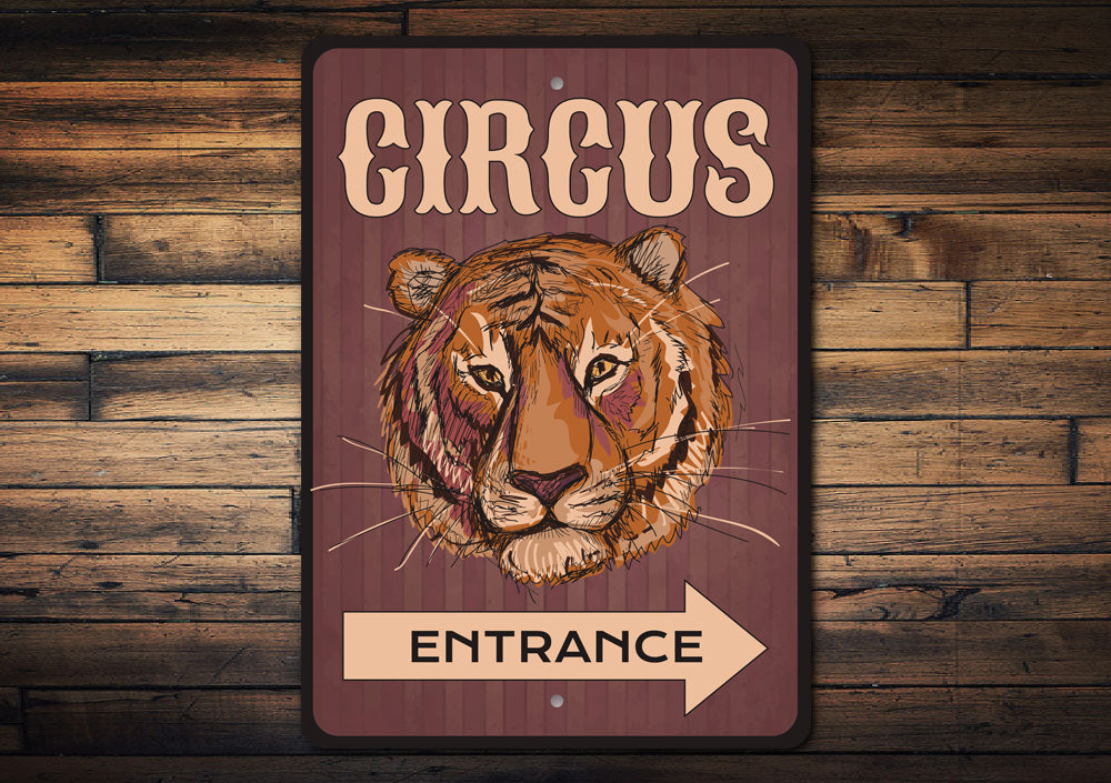 Tiger Circus Entrance Sign