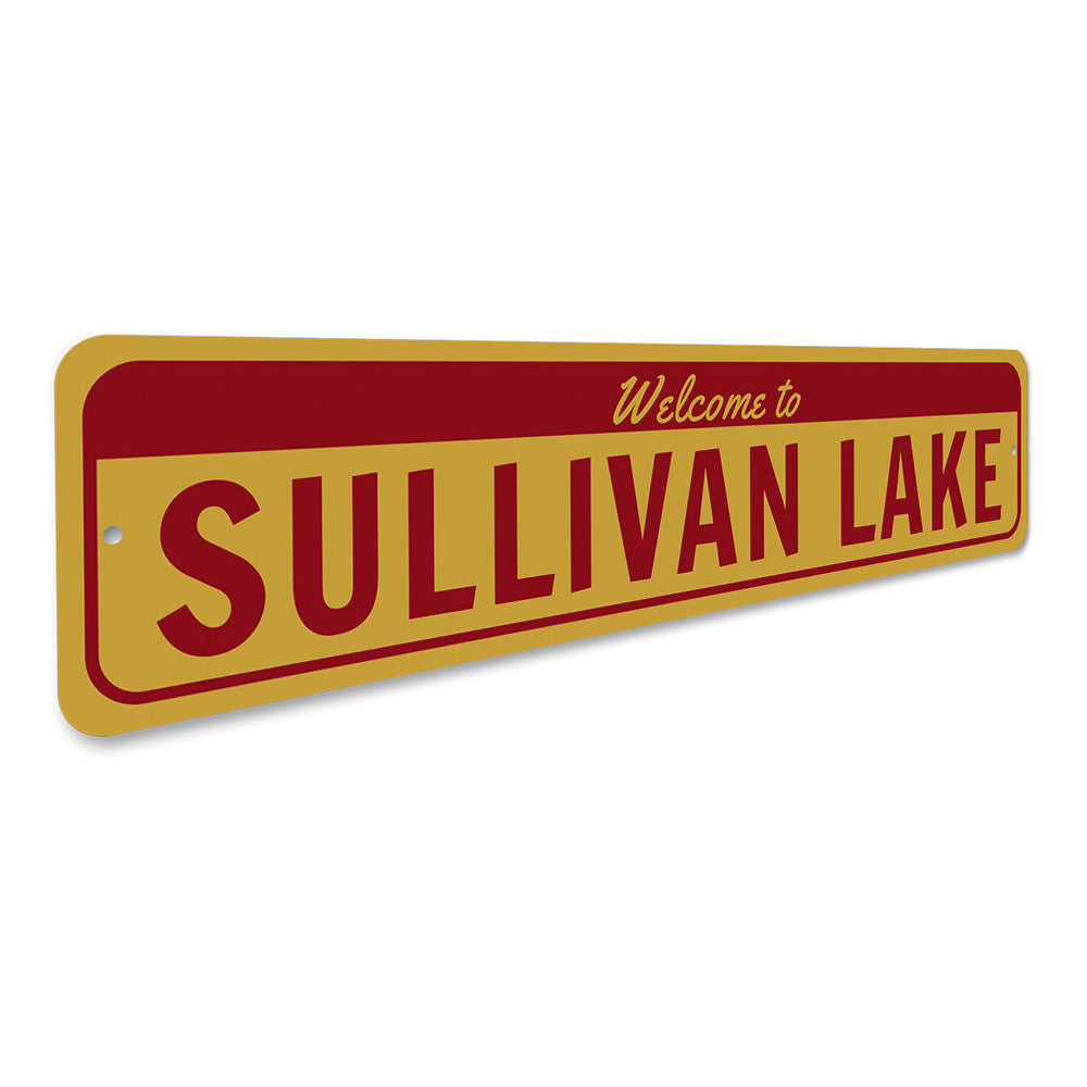 Welcome Lake Name Sign Aluminum Sign