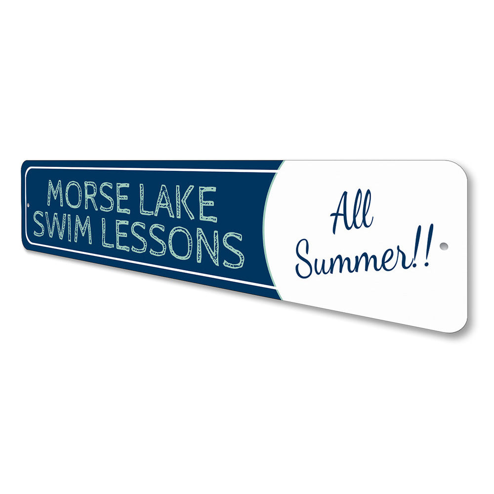 Swim Lessons Sign Aluminum Sign