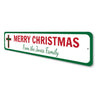 Christmas Cross Sign Aluminum Sign