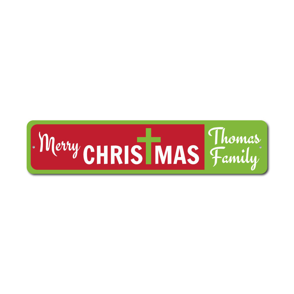 Xmas Cross Sign Aluminum Sign