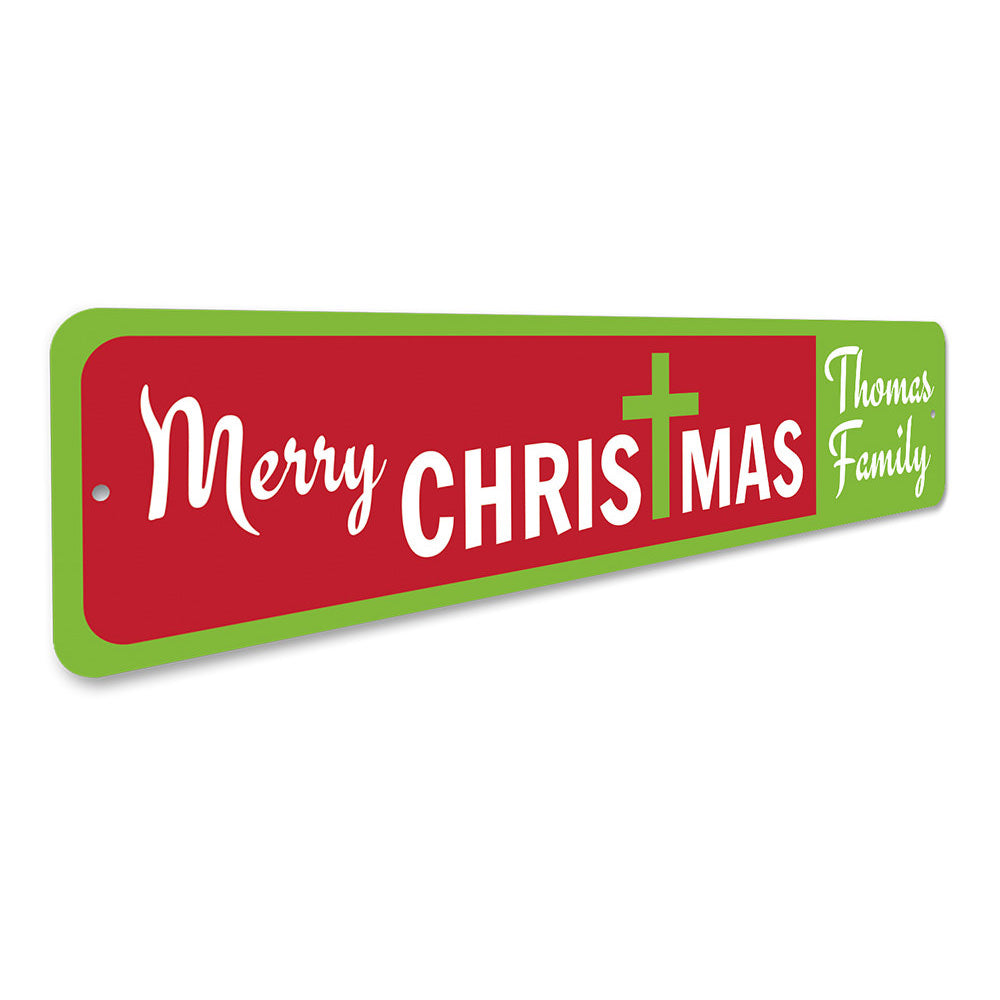 Xmas Cross Sign Aluminum Sign