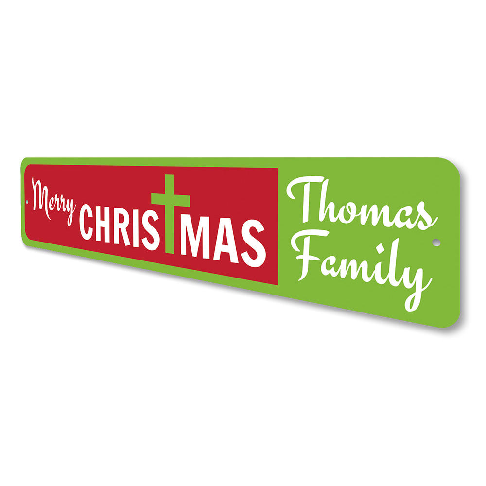 Xmas Cross Sign Aluminum Sign