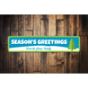 Seasons Greeting Christmas Tree Sign Aluminum Sign