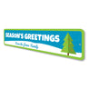 Seasons Greeting Christmas Tree Sign Aluminum Sign