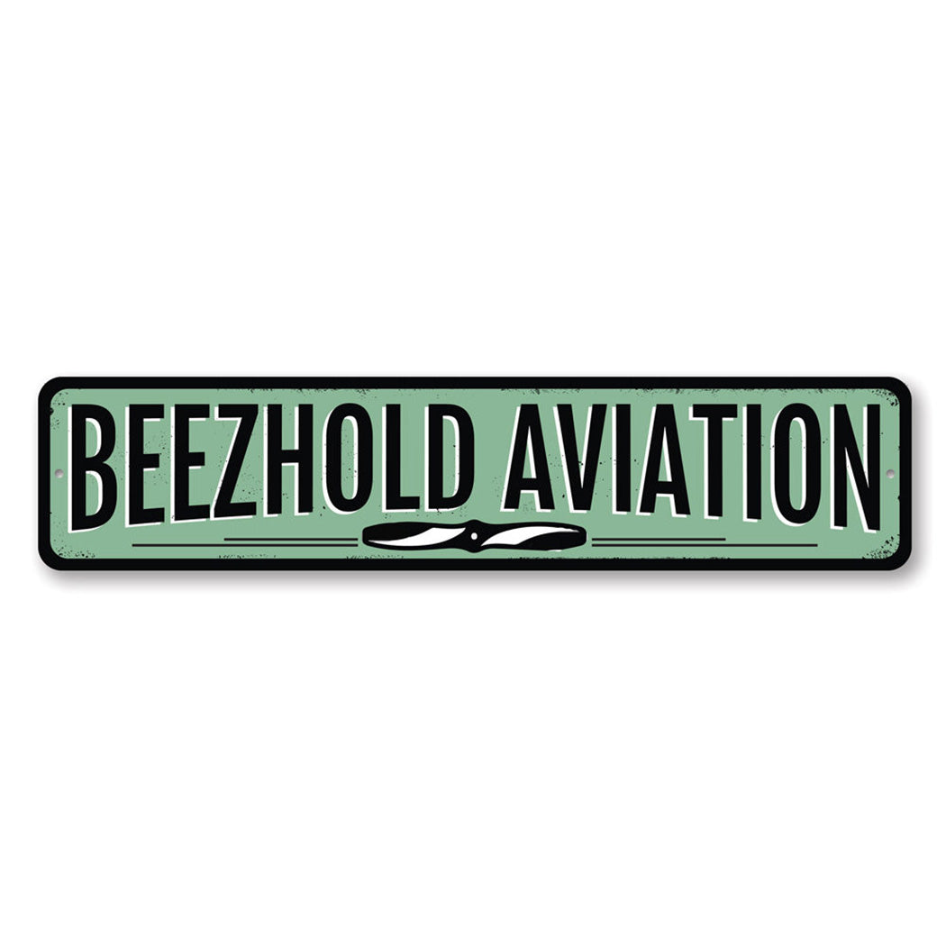 Personalized Aviation Propeller Sign