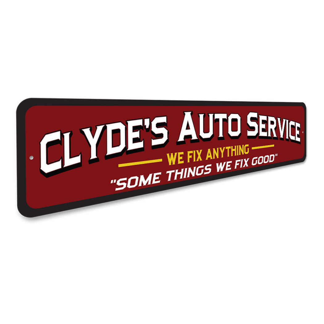 Personalized Auto Service Sign