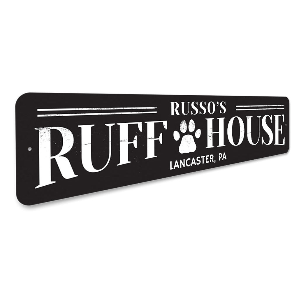 Personalized Dog Ruff House Sign