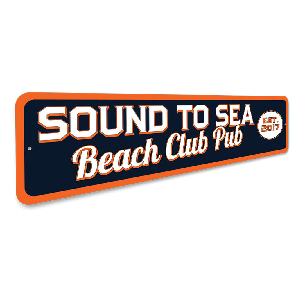 Personalized Beach Club Pub Sign