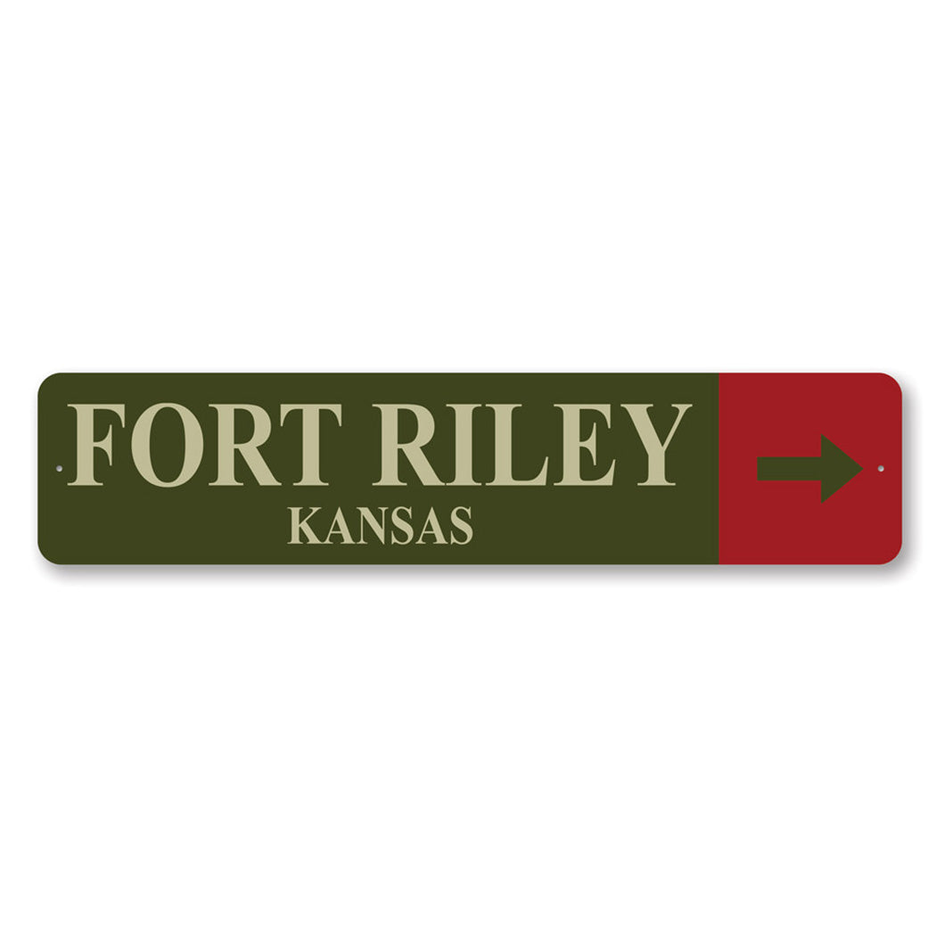 Fort Riley Kansas Custom Arrow Sign