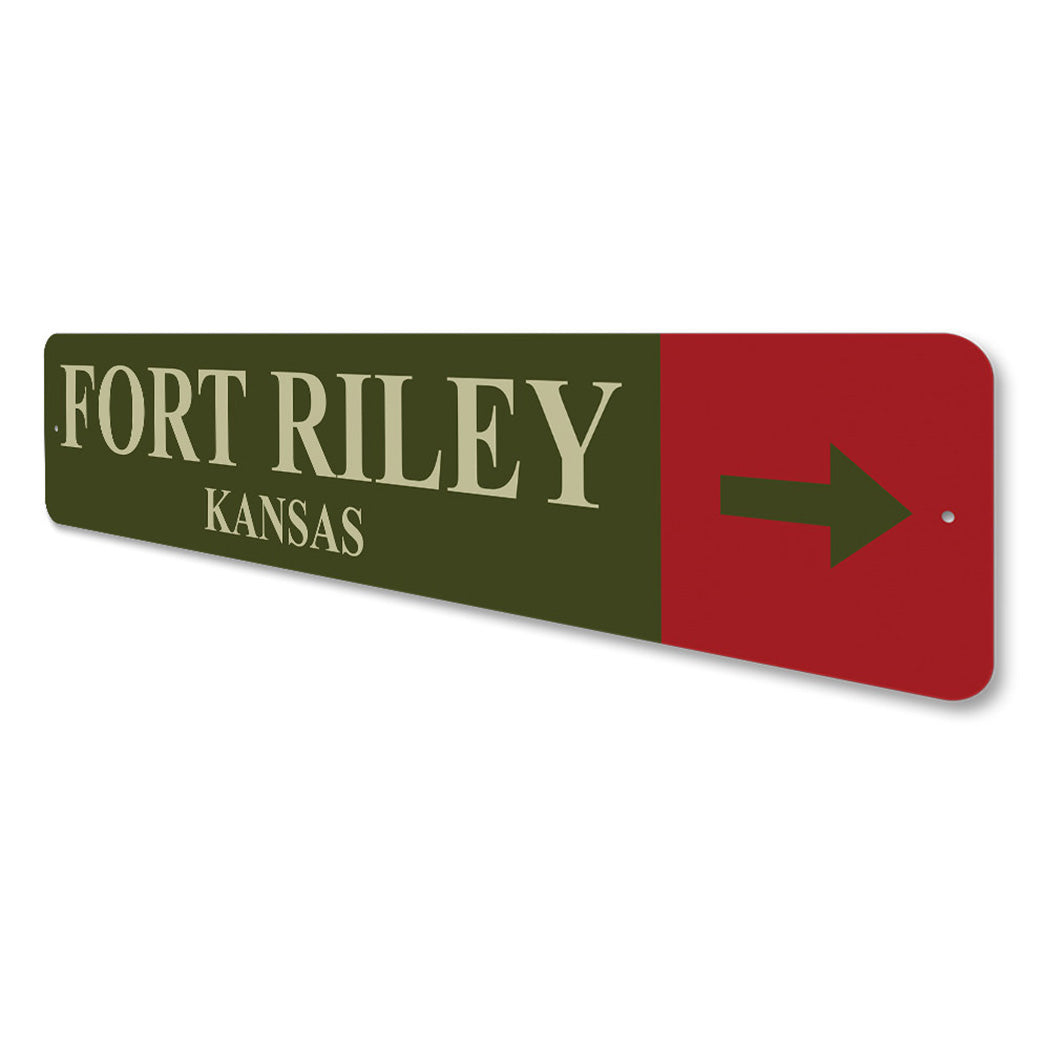 Fort Riley Kansas Custom Arrow Sign