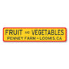 Fruit And Vegetables Personalized Sign