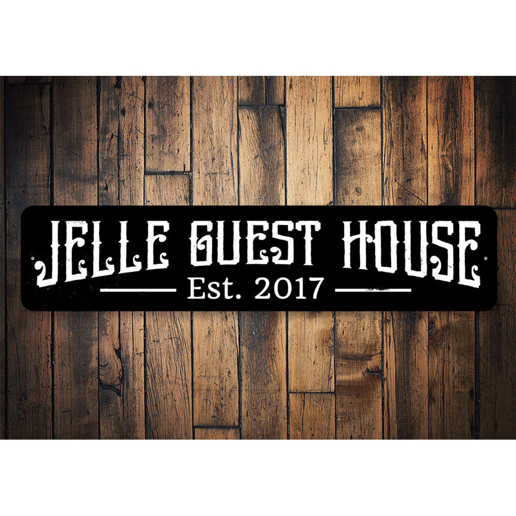 Personalized Guest House Established Year Sign
