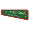 Cookies & Milk for Santa Sign Aluminum Sign