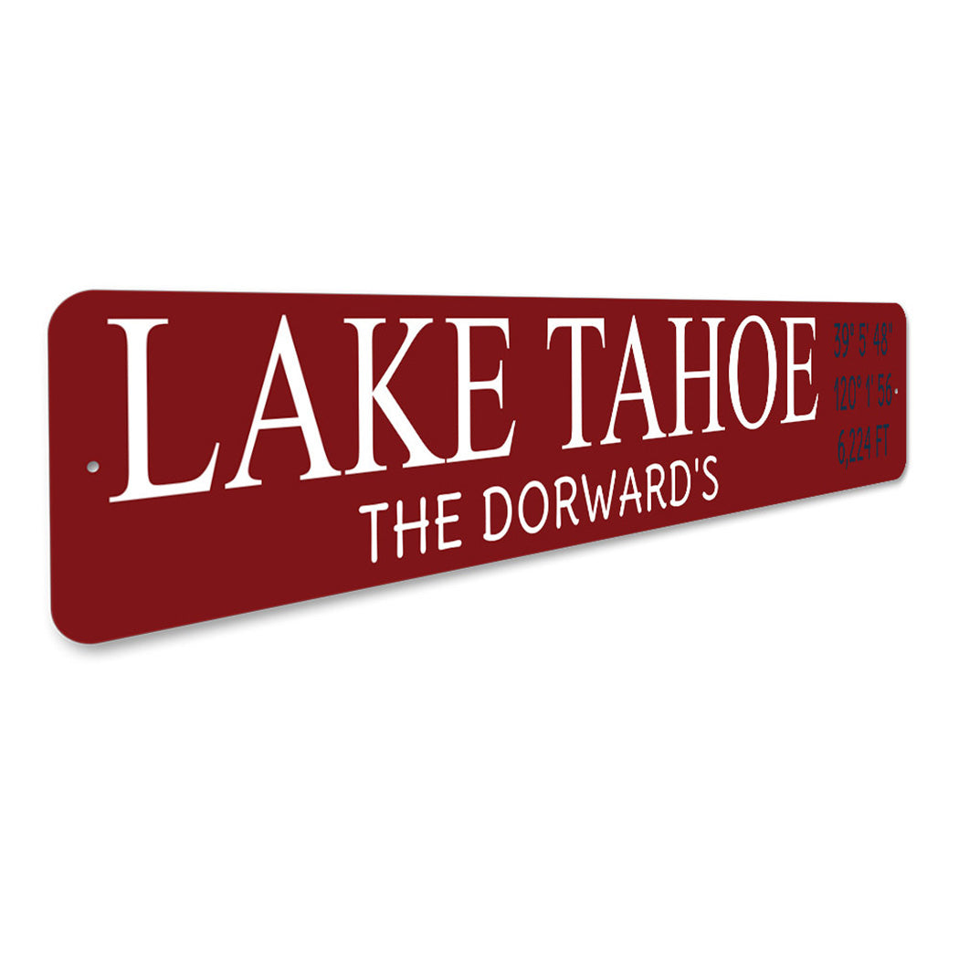 Lake Tahoe Custom Family Sign
