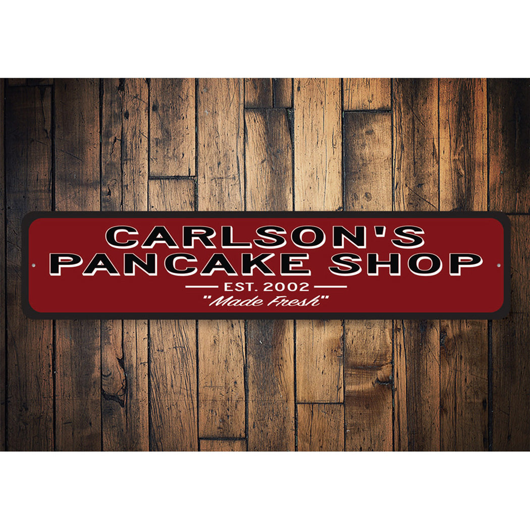 Pancake Est Shop Sign
