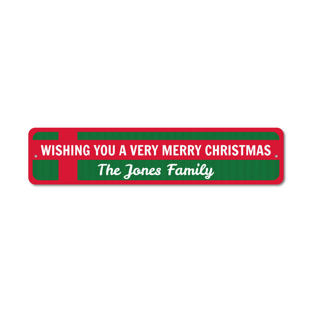 Christmas Present Sign Aluminum Sign