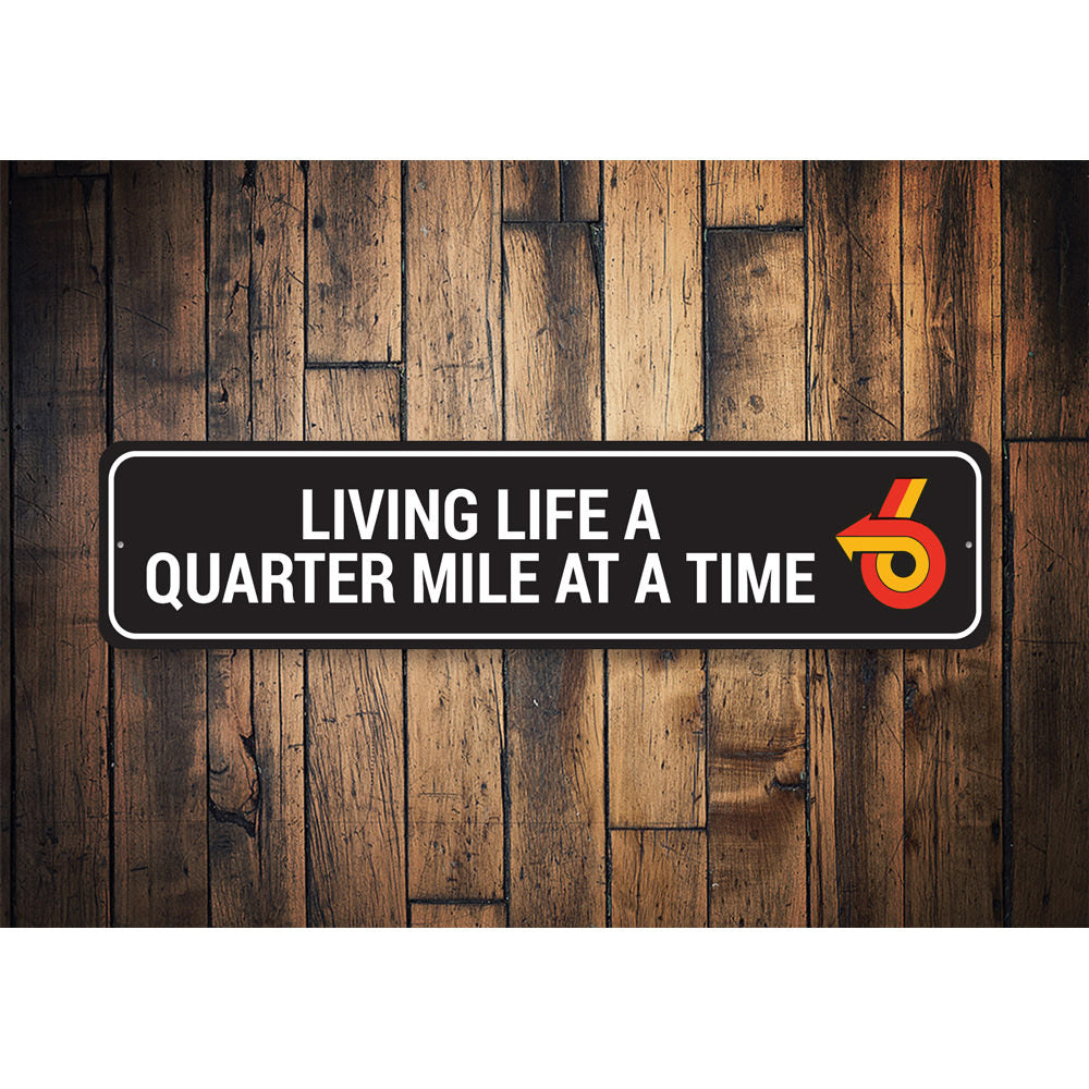 Living Life Quarter at a Time Buick Sign, Decorative Garage Sign, Father's Day Gift Sign, Classic Car Sign