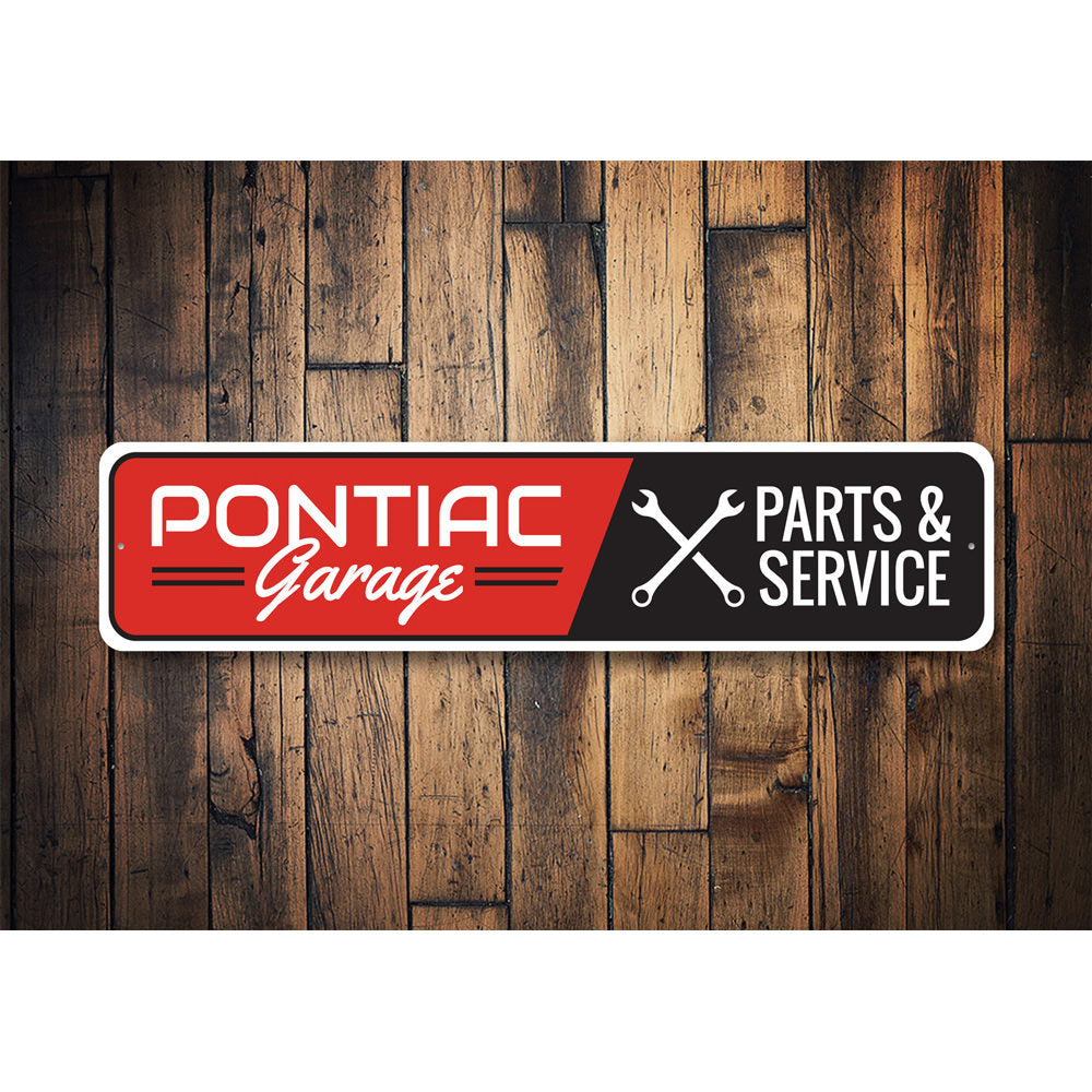 Pontiac Garage Parts & Service, Mechanic Sign, , Decorative Garage Sign, Father's Day Gift Sign, Classic Car Sign
