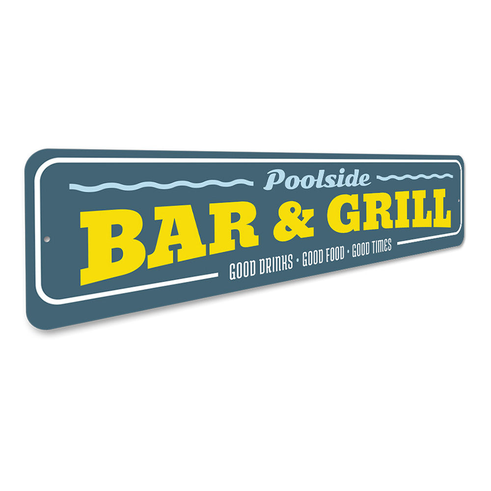 Poolside Bar & Grill, Decorative Backyard Sign, Garden Pool Sign