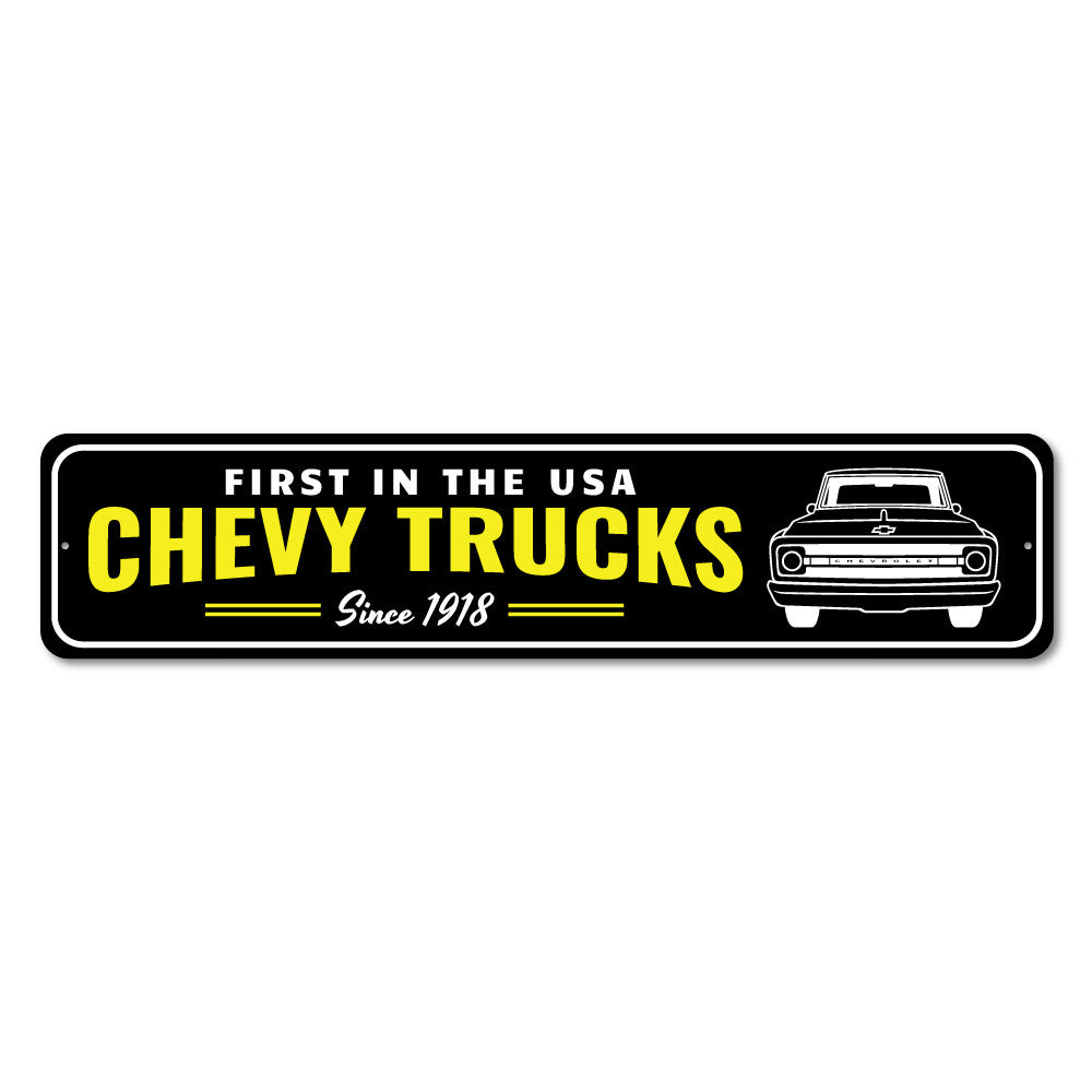 USA Chevy Truck Sign