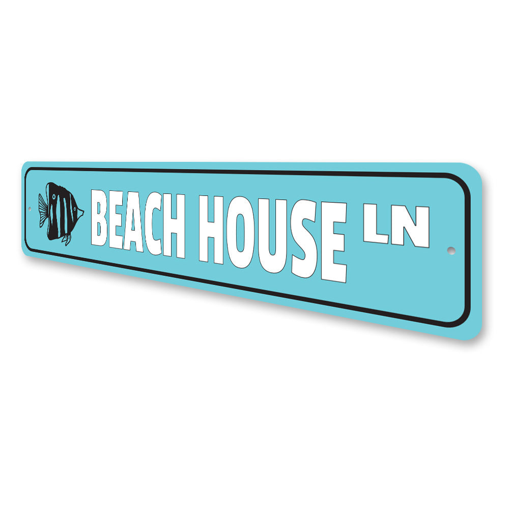 Beach House Lane, Beach Sign, Marine Life Sign