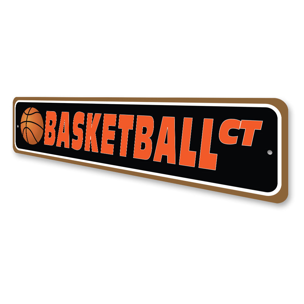 Basketball Map Sign Basketball Street Sign – Lizton Sign Shop
