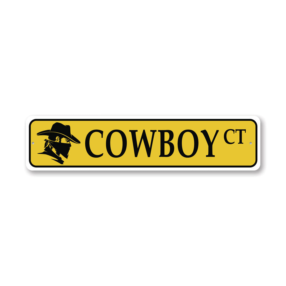 Cowboy Court, Old West Cowboy Street Sign, Barn Decor