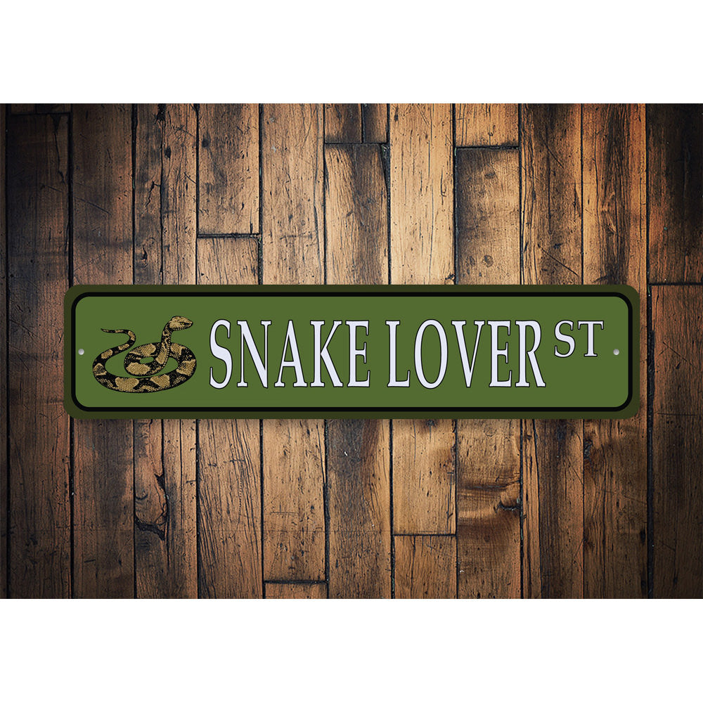 Snake Lover Street, Snake Pet Owner Gift Sign, Wildlife Sign